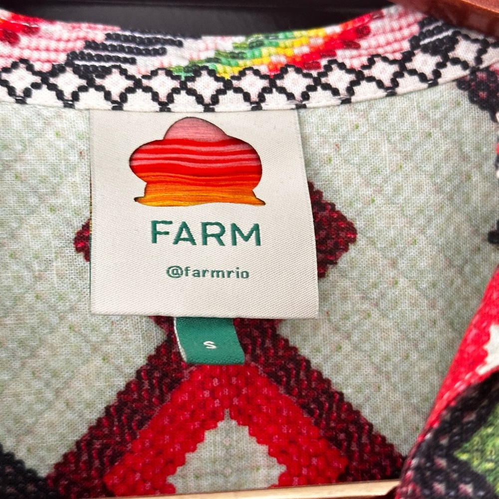 Farm Rio Aztec Midi Dress Small - Picture 8 of 10